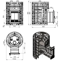 Чугунная печь для бани "Steam Master" 30 (320) (Everest) до 30 м3