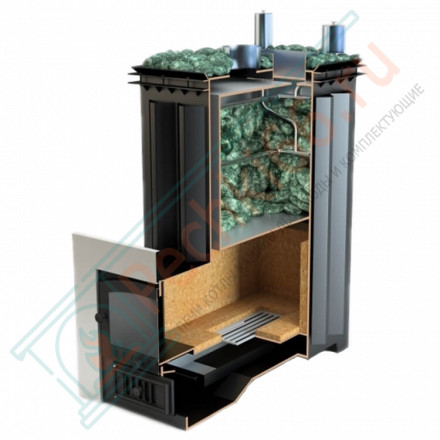 Печь для бани Домна-45К в талькохлорите (ИзиСтим)