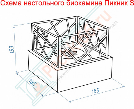 Биокамин Пикник S, белый (LuxFire)