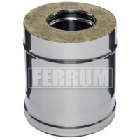 Сэндвич труба для дымохода L=0,25м (НЕРЖ-430/0,8-ОЦИНК/0,5) d-115/200 (Ferrum HF-Z)