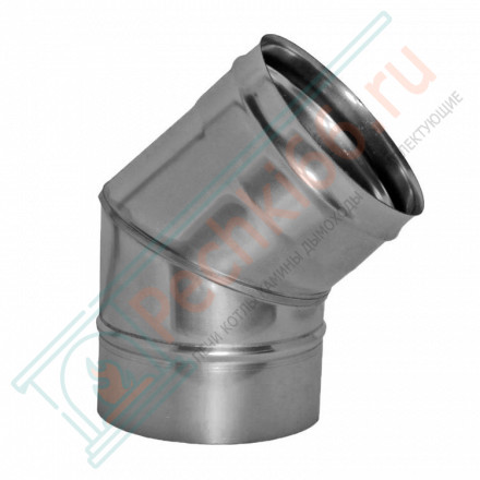 Отвод 45° без изол (НЕРЖ-321/0,8) d-300 (Дымок-Lux)