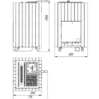 Электрическая паротермальная печь «ПАРиЖАР» ФутуРус 12 кВт, серпентинит премиум, пульт в комплекте (Инжкомцентр ВВД) до 18 м3