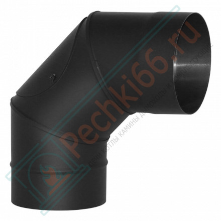 Отвод VBR 90º с ревизией, черный (НЕРЖ-439/0,8) d-200 (Вулкан)