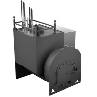 Печь для бани на 3 помещения Горыныч Мини З/К, под бак 60 л, закрытая каменка с парогенератором ТермоСфера