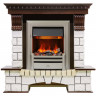 Каминокомплект электрический Pierre Luxe угловой - Темный дуб / Белый (Высота 1050мм) с очагом Chesford (Dimplex)