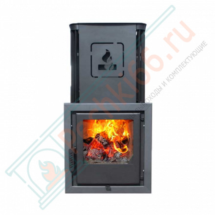 Банная печь Терма Каменка удлиненная топка, панорама (Варвара)