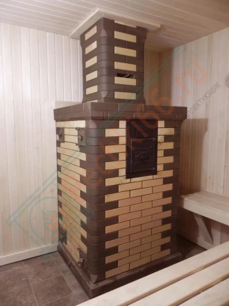 Газовая банная печь из нержавеющей стали № 06-ГТ 80 (Тройка) до 80 м3