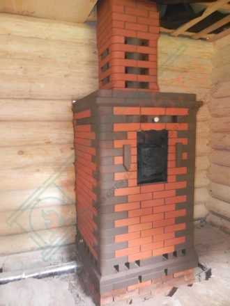 Газовая банная печь из нержавеющей стали № 06-ГТ 60 (Тройка) до 36 м3