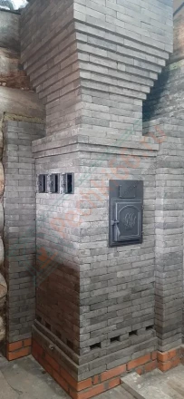 Газовая банная печь из нержавеющей стали № 06-ГТ 40 (Тройка) до 24 м3