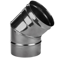 Отвод 45° без изол (НЕРЖ-321/0,5) d-120 (Дымок-Lux)