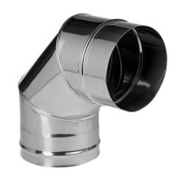 Отвод 90° без изол (НЕРЖ-321/0,8) d-180 (Дымок-Lux)