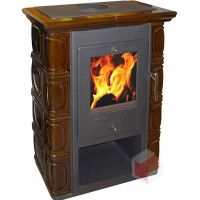 Печь-камин Borgholm keramik, Каштановая (Thorma) до 165 м3
