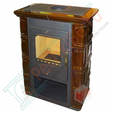 Печь-камин Borgholm keramik, Каштановая (Thorma) до 165 м3