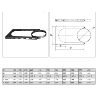 Элемент крепления на трубу с изол V50R (ОЦИНК-RAL/0,5) d-115/215 (Вулкан)