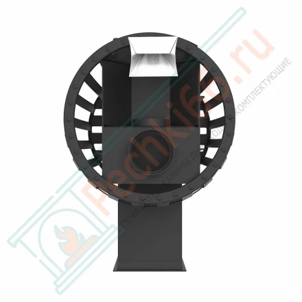 Печь-камин "Витязь" 28 Д-2 (Закрытая каменка нерж, Сетчатый кожух) (Березка)