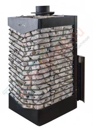 Газовая печь для бани № 06-ГТ 40 с сеткой для камней (Тройка) до 24 м3