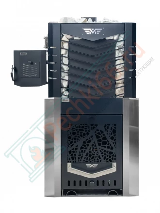 Газовая печь для бани № 06-ГТ 40 с сеткой для камней (Тройка) до 24 м3