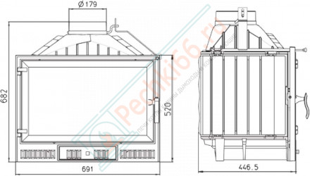 Каминная топка Atina (NORDflam) 14 кВт