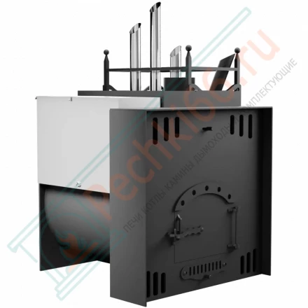 Банная печь Горыныч Мини З/К, под бак 60 л, закрытая каменка с парогенератором, конвекция (ТермоСфера)