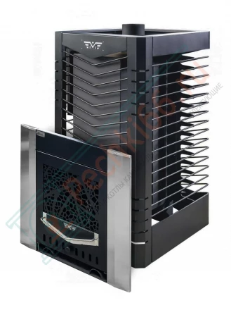 Газовая банная печь из нержавеющей стали № 06-ГТ 60 с сеткой для камней (Тройка) до 36 м3