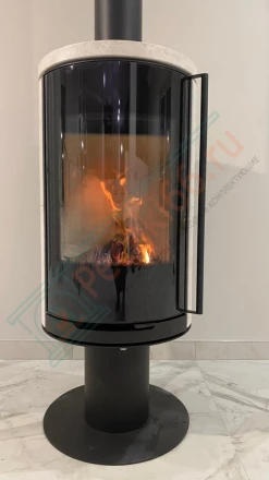 Печь-камин Астов R1.0 N Plus крема беж поворотный, под ключ (монтаж 12.2024)