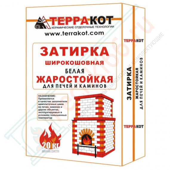 Затирка белая "Терракот", жаростойкая, 5 кг (Терракот) в Санкт-Петербурге