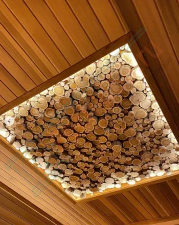 3D-Панно из можжевельника на щите 400х400 мм