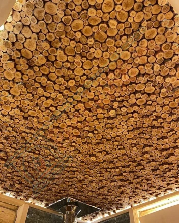 3D-Панно из можжевельника на щите 400х400 мм